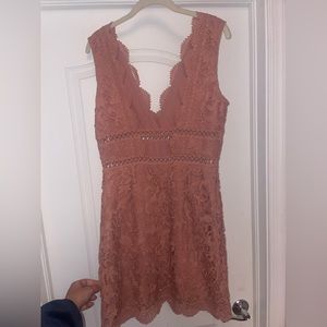 Lace blush dress